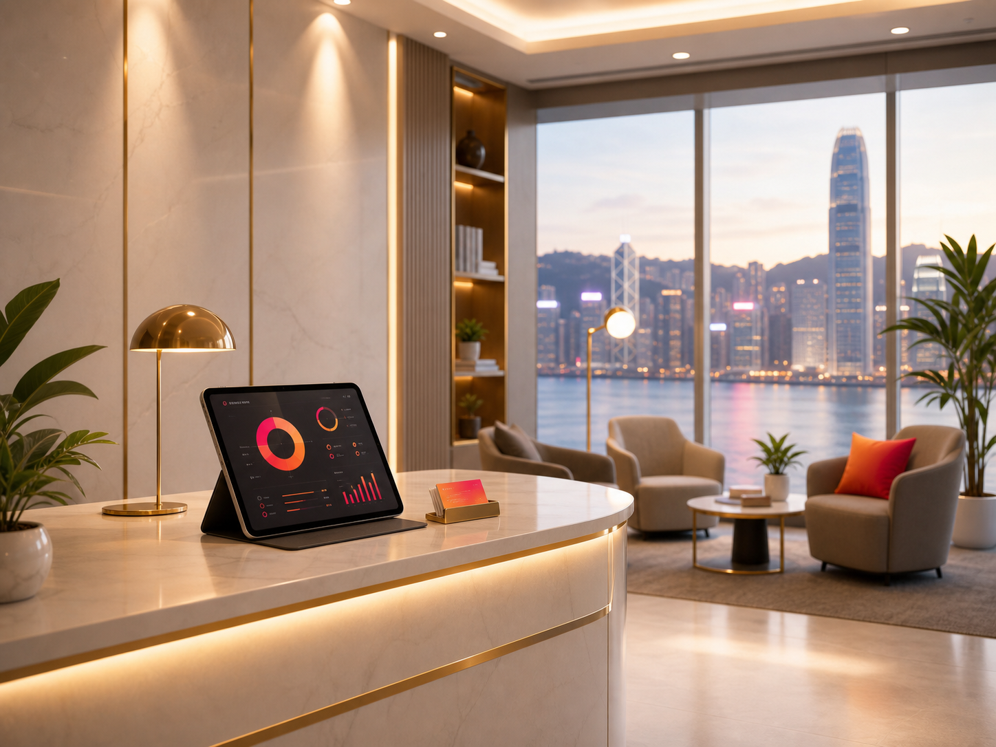 香港辦公室與數據儀表板視覺